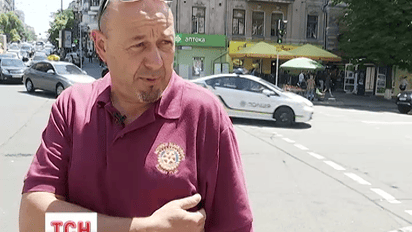 В центре Киева водитель устроил стрельбу