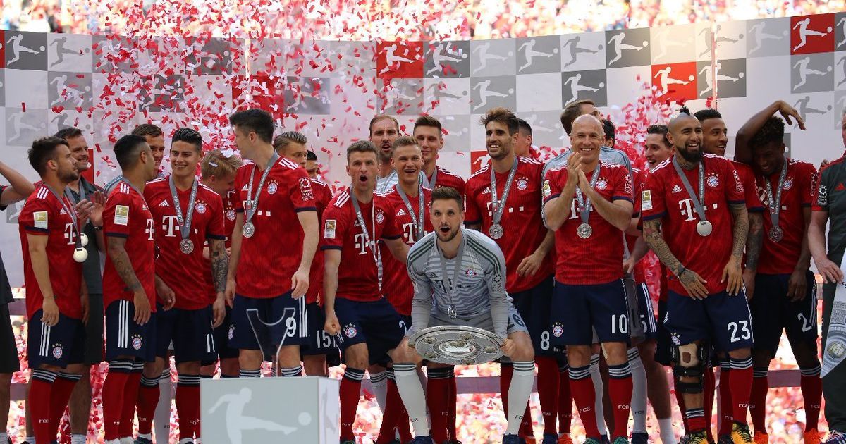 "Бавария" выиграла Бундеслигу, Коноплянка и Ярмоленко - в Лиге чемпионов. Итоговая таблица