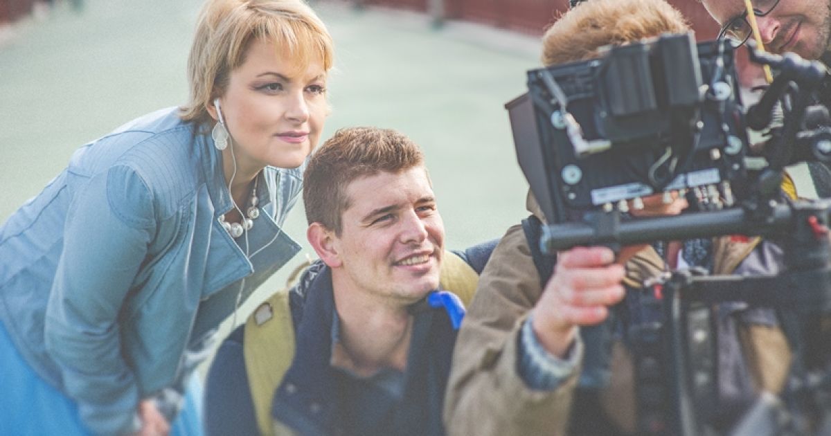 Мария Бурмака на съемках клипа на песню "Ти"