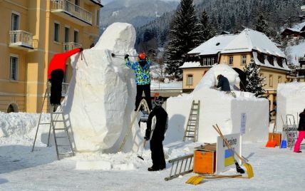 Украинцы завоевали первое место на Международном фестивале снежной скульптуры в Швейцарии