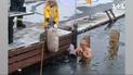 Декламировал стихи в холодной воде! В Киеве моржевальщик установил рекорд!
