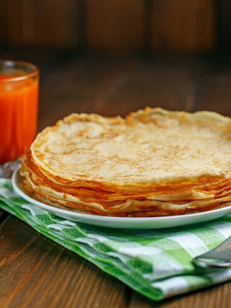 Постные блины на минеральной воде