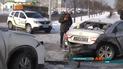Тройная авария в Киеве: авто полетело, как шайба на льду