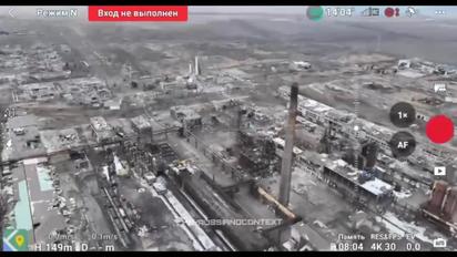 Уничтоженный Авдеевский коксохим сняли на видео с дрона
