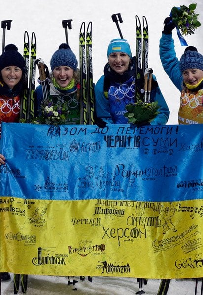 Вита Семеренко, Юлия Джима, Валентина Семеренко и Елена Пидгрушная