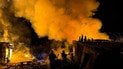 Пожежа в Київській області після атаки безпілотниками у ніч проти 1 травня