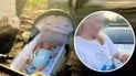 Новорожденная девочка, которая была похищена из перинатального центра Кременчуга. Коллаж ТСН.ua