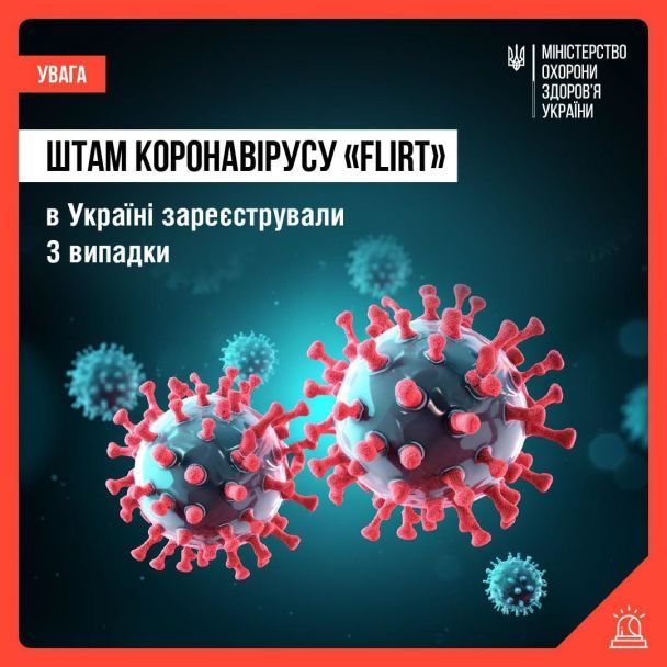 Штам FLiRT походить від варіанту Omicron / © Міністерство охорони здоров’я України