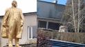 В Одеській області демонтували "золотий" пам'ятник Леніну: фото
