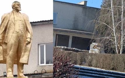 В Одеській області демонтували "золотий" пам'ятник Леніну: фото