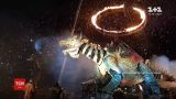 Дим, полум'я й вода: у французькому Кале з'явився гігантський дракон