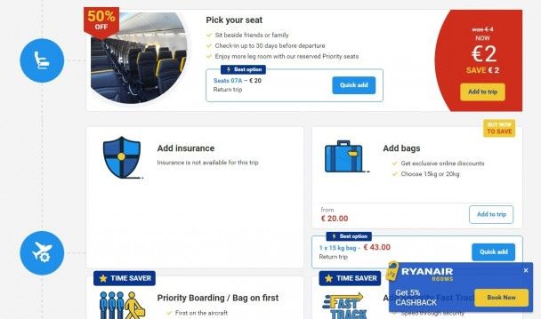 Дополнительные услуги / © Ryanair