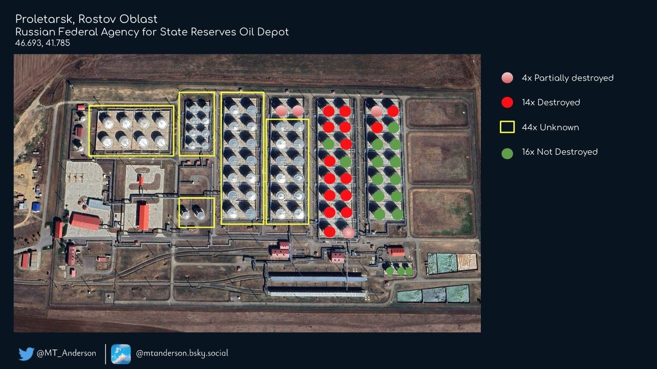 Нафтобаза Пролетарська. Супутникові фото/MT_Anderson / © 