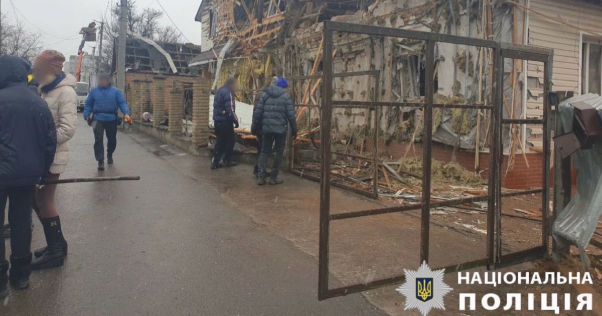 Последствия атаки вражеских беспилотников по Киевской области