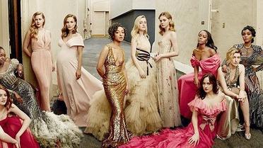 Слева направо: Эмма Стоун, Люпіта Ніонго, Эми Адамс, Натали Портман, Рут Нега, Дакота и Эль Фаннинг, Эйджи Наоми Кинг, Грета Гервінг, Жанель Моне и Дакота Джонсон / © Vanity Fair