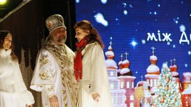 На День Святого Миколая у Києві запалили головну новорічну ялинку країни. / © УНІАН