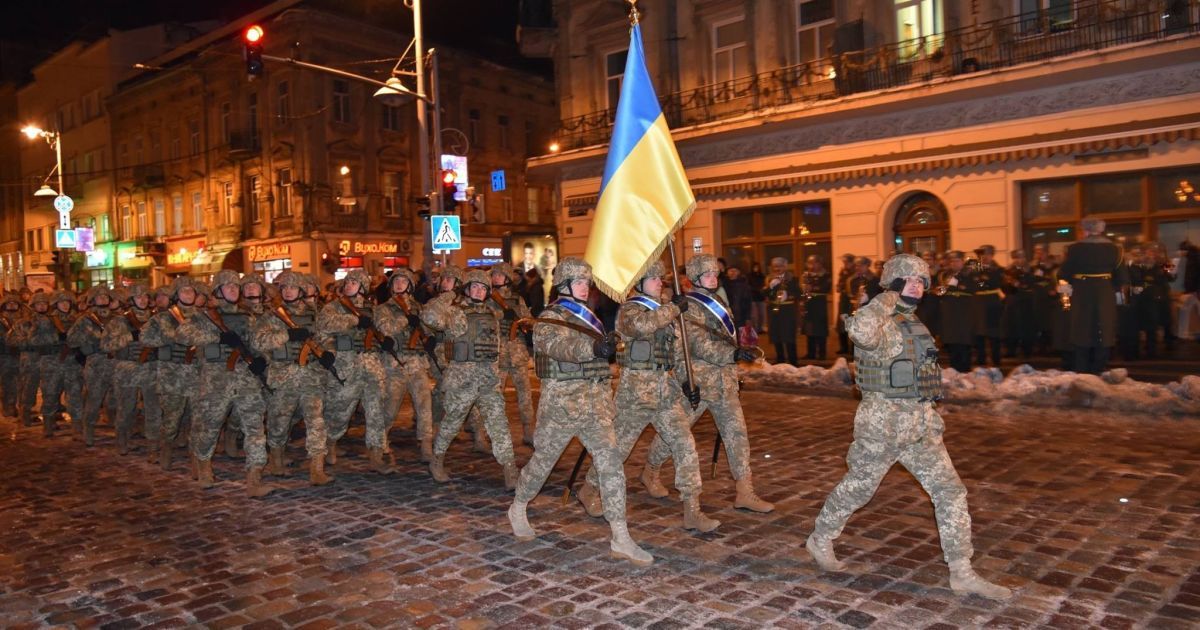 репетиція маршу військових у Львові_13 / © Павло Ткачук / Facebook