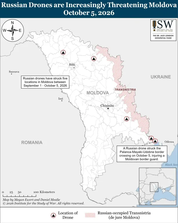 Атака на КПП. Карта ISW.