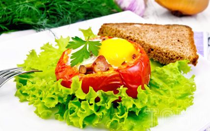 Запеченные помидоры, фаршированные яйцом и сыром – пошаговый рецепт приготовления с фото
