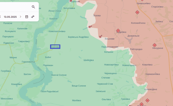 Боровая на карте / © Deepstatemap