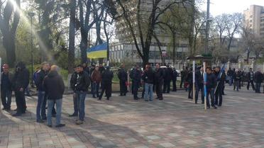 Шахтарі знову збираються під Радою / © twitter.com/ostro_v