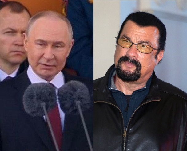 Путинист Стивен Сигал и оскароносный режиссер приехали к Путину на парад и поддержали агрессию РФ