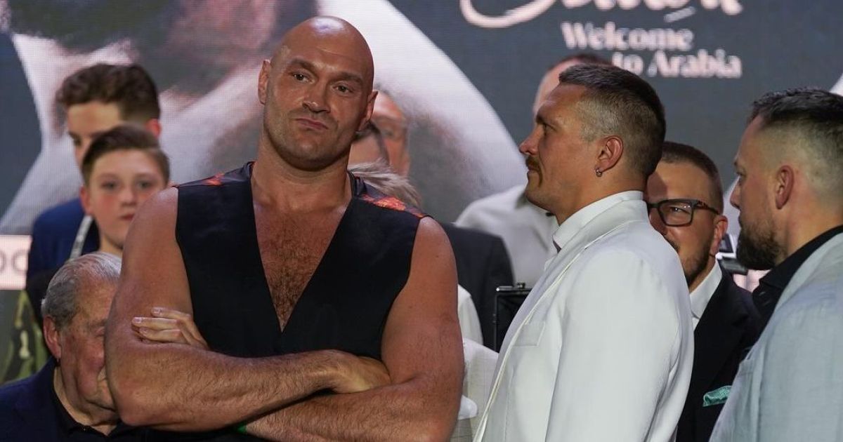 Тайсон Ф'юрі та Олександр Усик / Фото: instagram.com/QueensberryPromotions