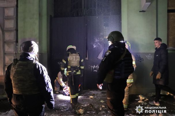 Росіяни обстріляли місто пізно ввечері 23 січня. / © t.me/police_kh_region