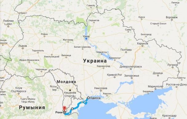 Автошлях М15 на мапі України / © Google Maps