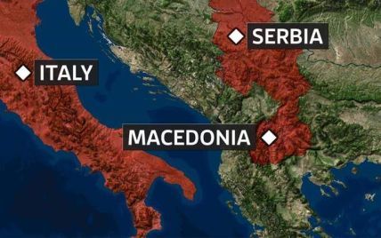 В Македонии на полицейских напали террористы на бронетехнике