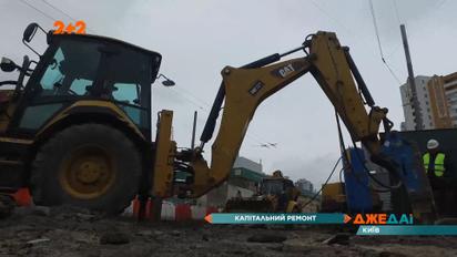 Капитальный ремонт Индустриального моста: Киев в пробках