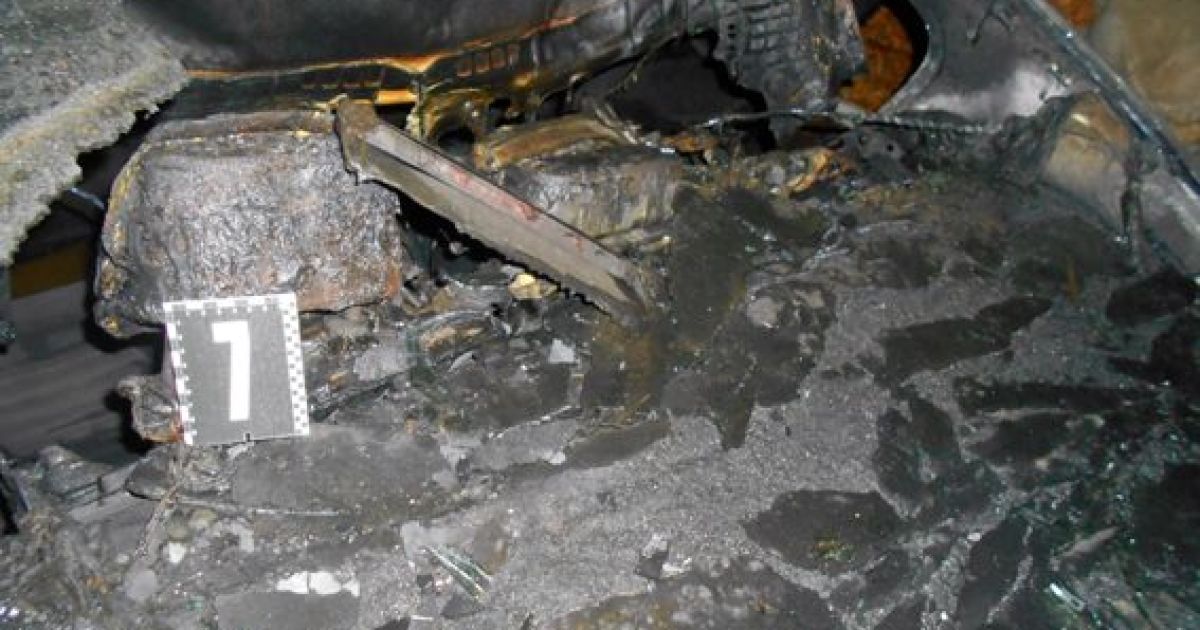 спалення авто судді_1 / © Прес-служба ГУ Нацполіції у Харківській області