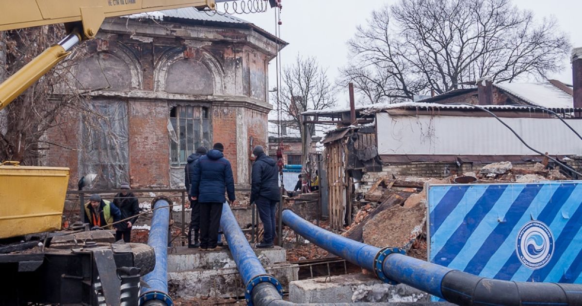 Будинок пішов під землю Харків_1 / © Харьковводоканал