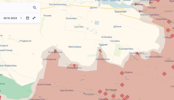Новоукраїнка на карті / © Deepstatemap