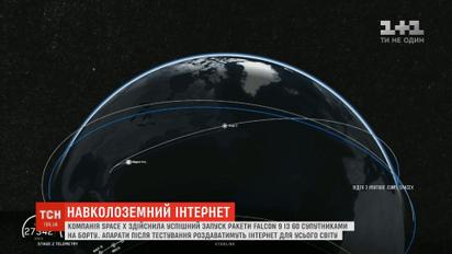 Компанія Space X запустила ракету Falcon з 60 супутниками на борту