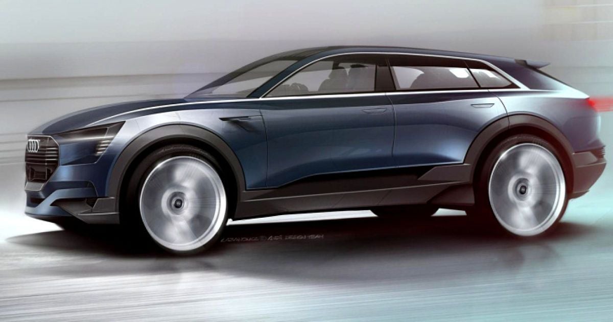 Audi опубликовала тизеры концептуального электрического кроссовера