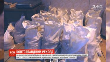 Польські митники затримали на кордоні з Україною партію бурштину понад 400 кг