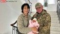 Щасливі батьки Наталія та Сергій із новонародженою донечкою Соломійкою