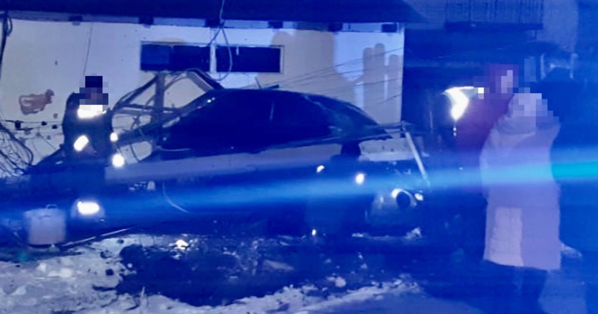 У Борисполі водій на Nissan Juke влетів в електроопору та зніс паркан приватного будинку / © Полиция Киевской области