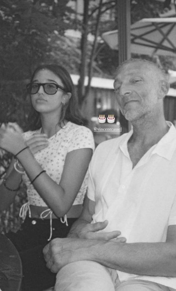 Венсан Кассель с дочерью Леони. / © instagram.com/vincentcassel