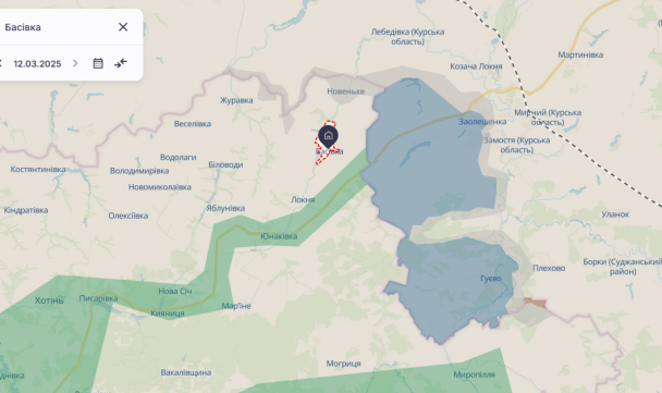 Басівка Сумської області на карті / © Deepstatemap
