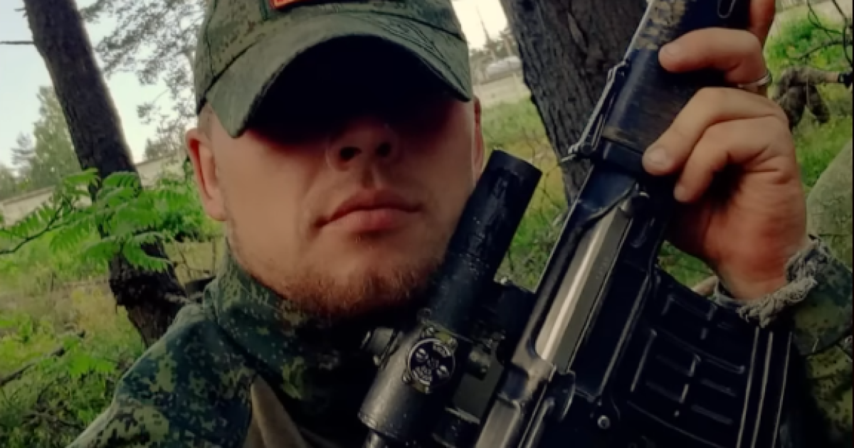 Фото российского военного, причастного к военным преступлениям.