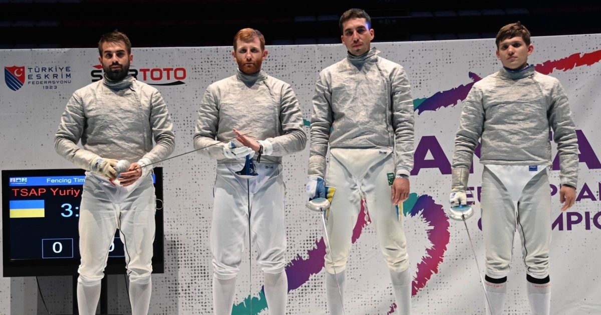 Чоловіча збірна України стала віцечемпіоном Європи з фехтування на шаблях