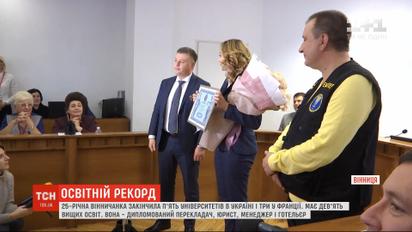 Освітній рекорд: 25-річна вінничанка закінчила п’ять університетів в Україні і три у Франції