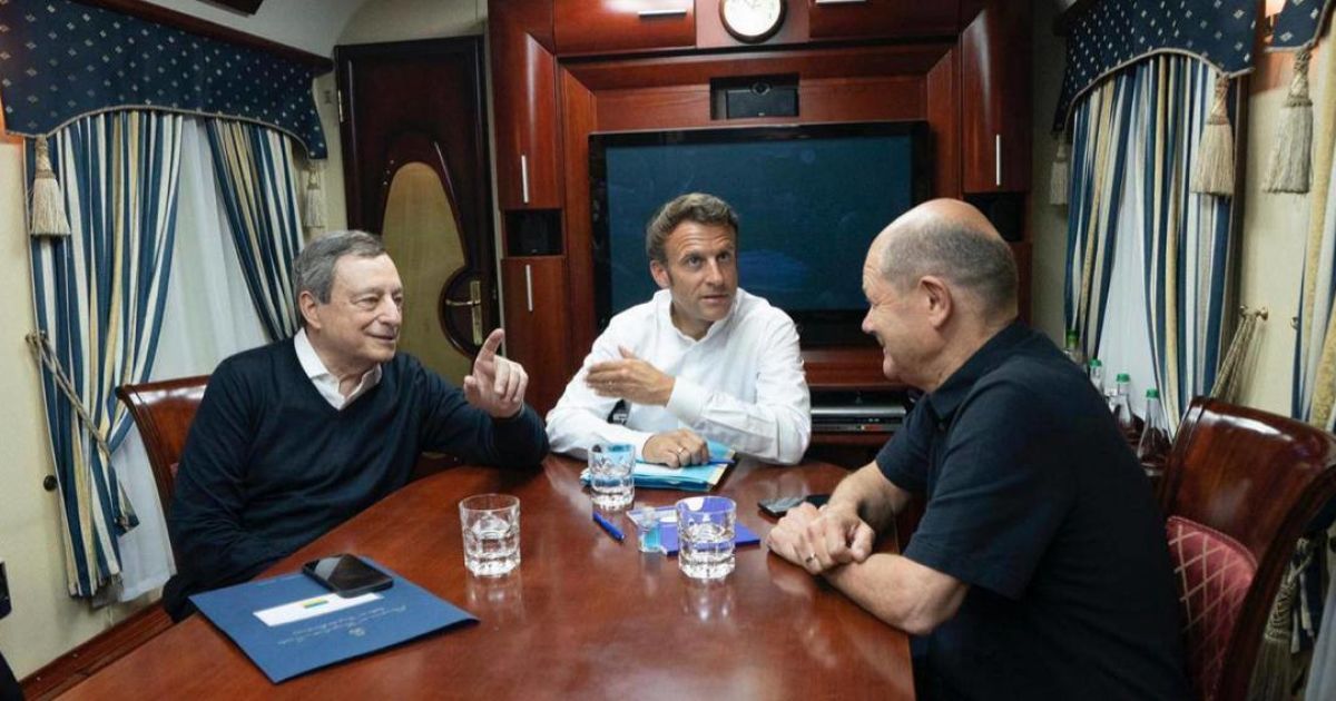 Макрон, Шольц і Драґі вже прямують потягом до Києва (фото)