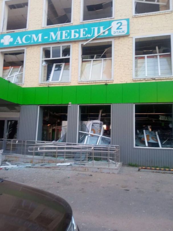 Поврежденные дома в Тверской области в результате детонации на арсенале/Фото: российские телеграм-каналы