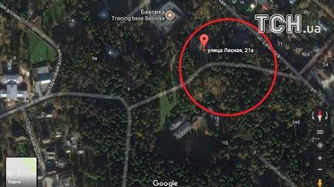 Нібито дача Януковича на мапі / © Google Maps
