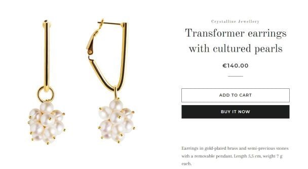 Схожі сережки від бренду Crystalline Jewellery / © crystalline-jewellery.com