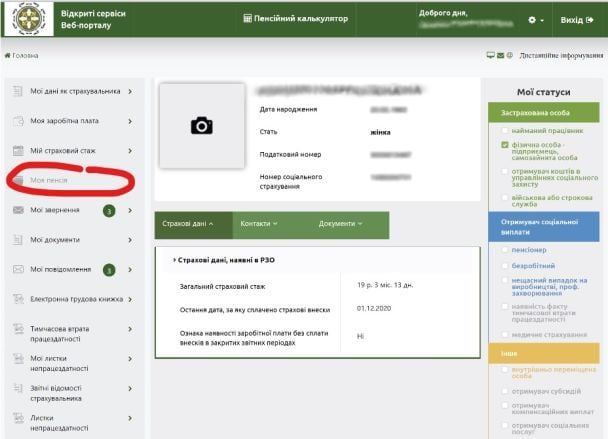 Как узнать размер пенсии на веб-портале ПФУ