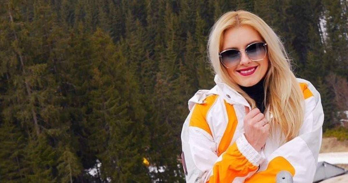 Ирина Федишин показала, как ее дети впервые попробовали лыжный спорт